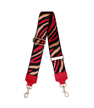 Zebra Bag Strap / Red