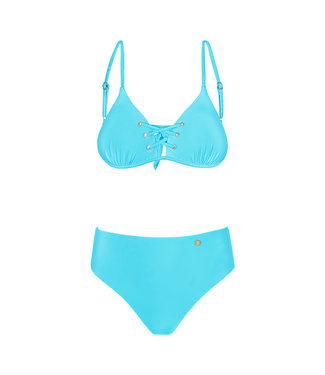 Lace Detail Bikini / Light Blue