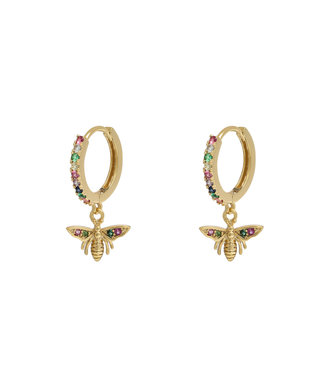 Gold Wealthy Wasp Earrings