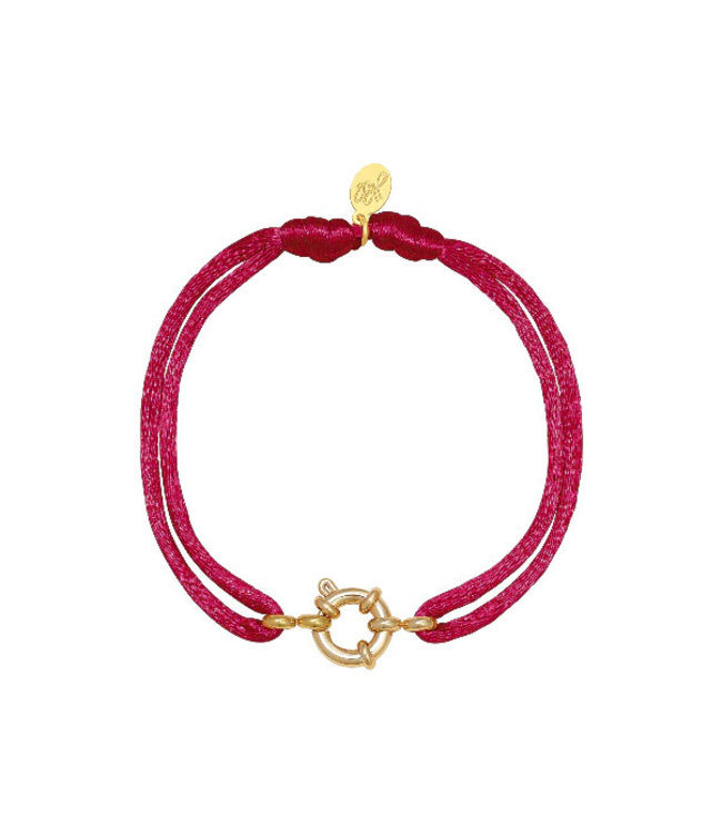 Satin Wheel Bracelet / Burgundy Red