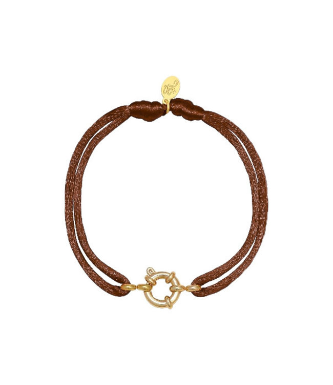 Satin Wheel Bracelet / Brown