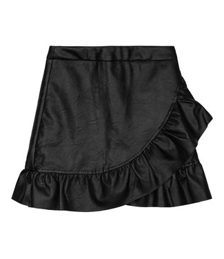 Leather Ruffle Skirt