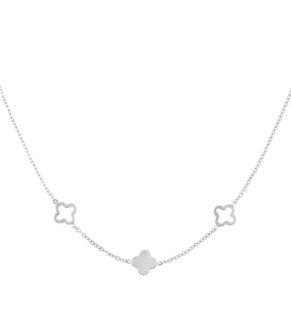 Silver Little Clovers Necklace