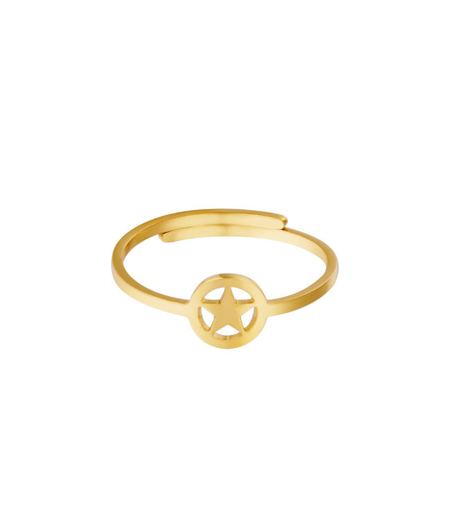 Gold Open Star Ring