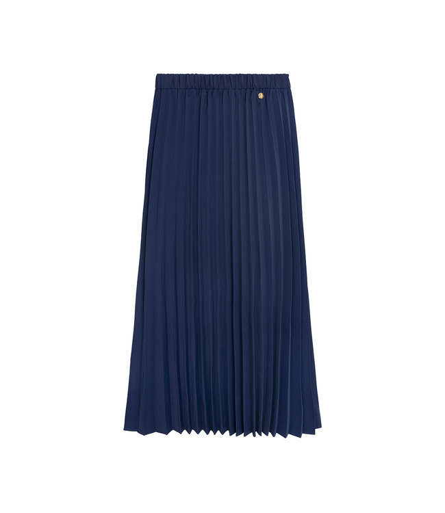 Pleated Skirt / Dark Blue