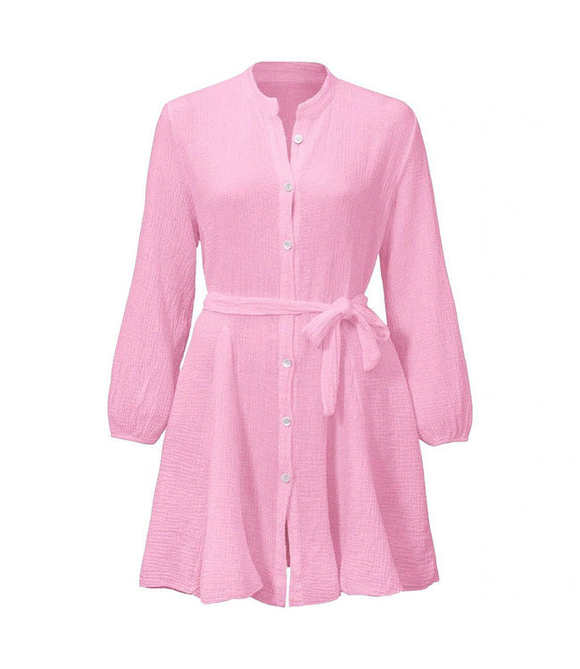 Linen Dress / Pink