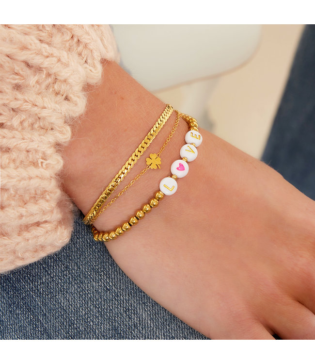 Gold Double Clover Bracelet