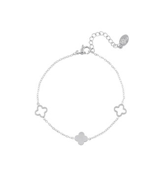 Silver Little Clovers Bracelet