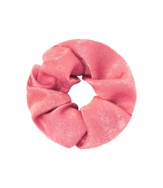 Satin Feel Scrunchie / Coral Pink