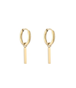 Gold Hanging Bar Earrings