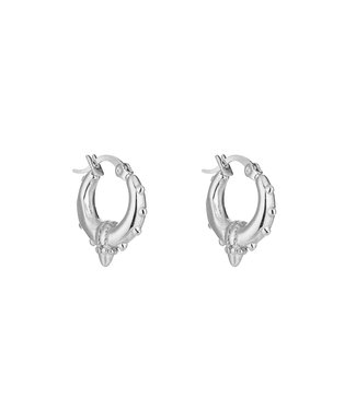 Silver Little Bali Hoop Earrings