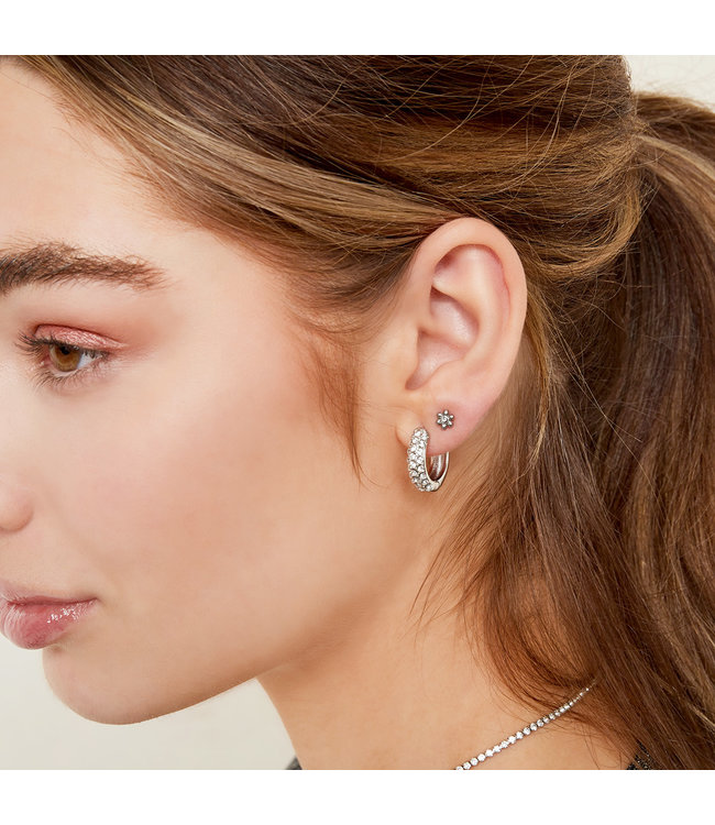 Silver Desire Hoops Earrings