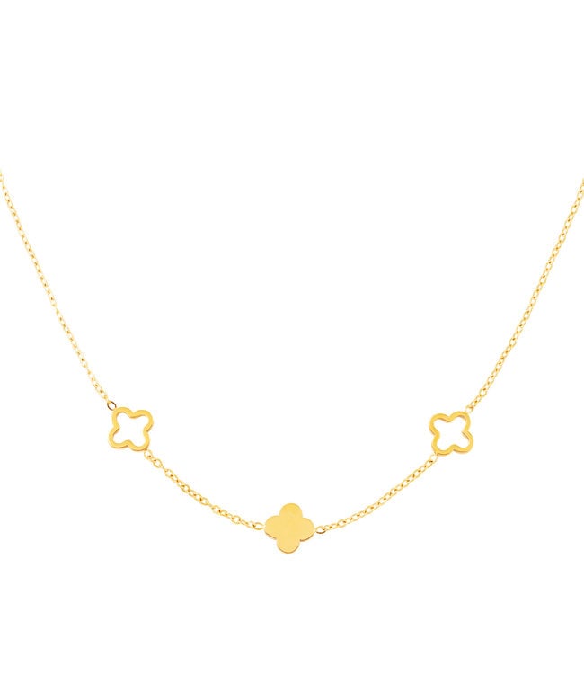 Gold Little Clovers Necklace