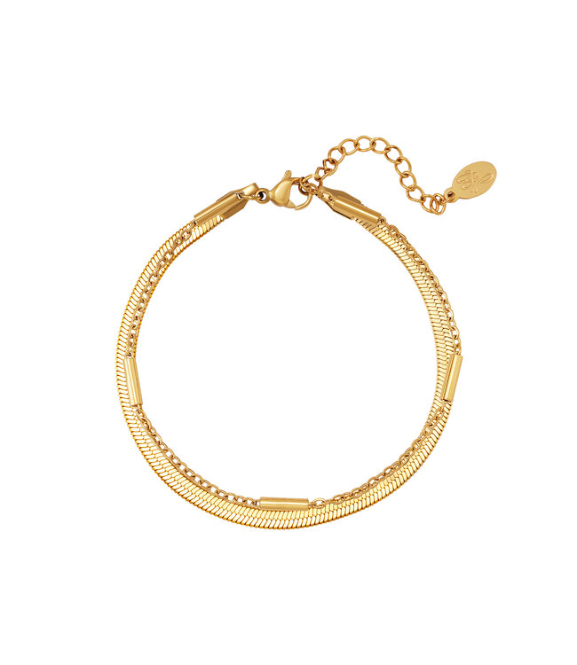 Gold Double Chained Bracelet