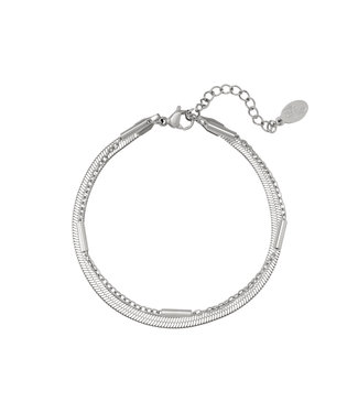 Silver Double Chained Bracelet