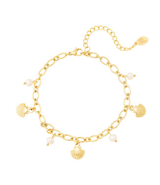 Shells and Pearls Anklet
