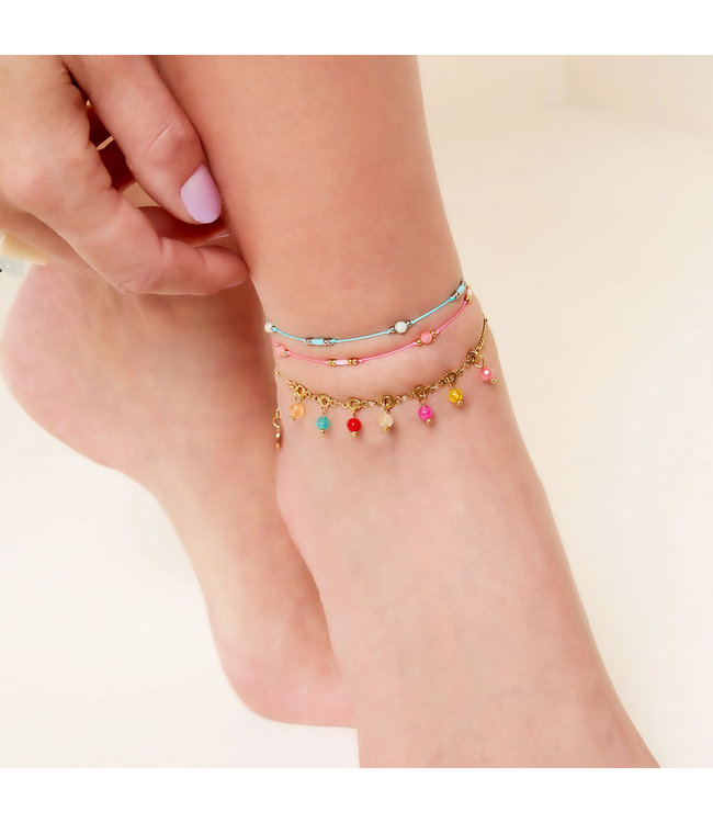 Colored Beaded Anklet