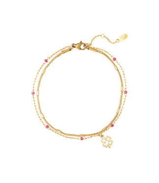 Double Lucky Bracelet / Pink