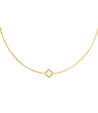 Shiny Open Clover Necklace