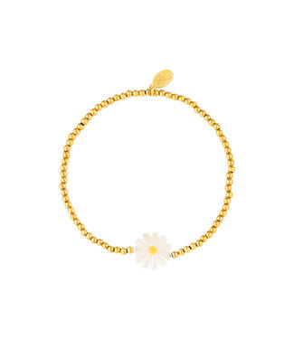 White Daisy Bracelet