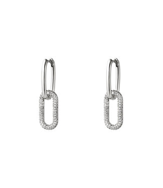 Silver Shiny Chain Earrings / Small