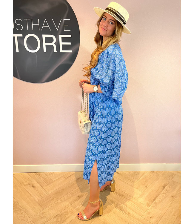 Leaf Maxi Dress / Blue
