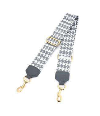 Checkered Bag Strap / Grey