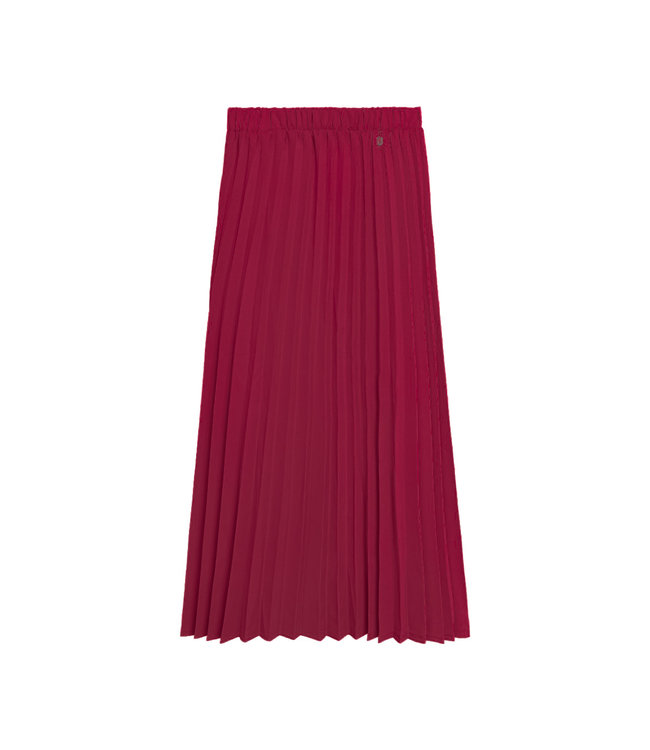 Pleated Skirt / Burgundy Red