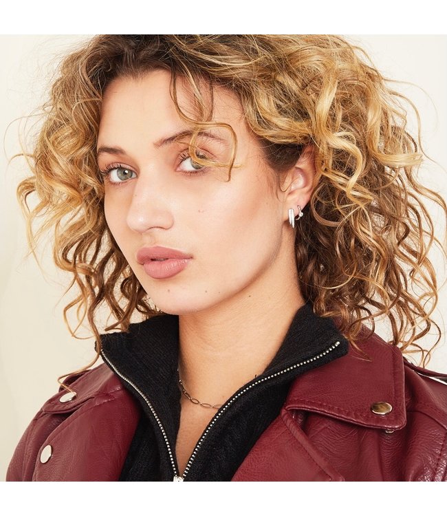 Sparkle Half Hoop Earrings