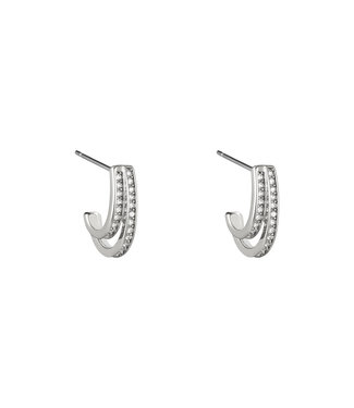 Sparkle Half Hoop Earrings