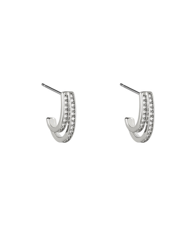 Sparkle Half Hoop Earrings