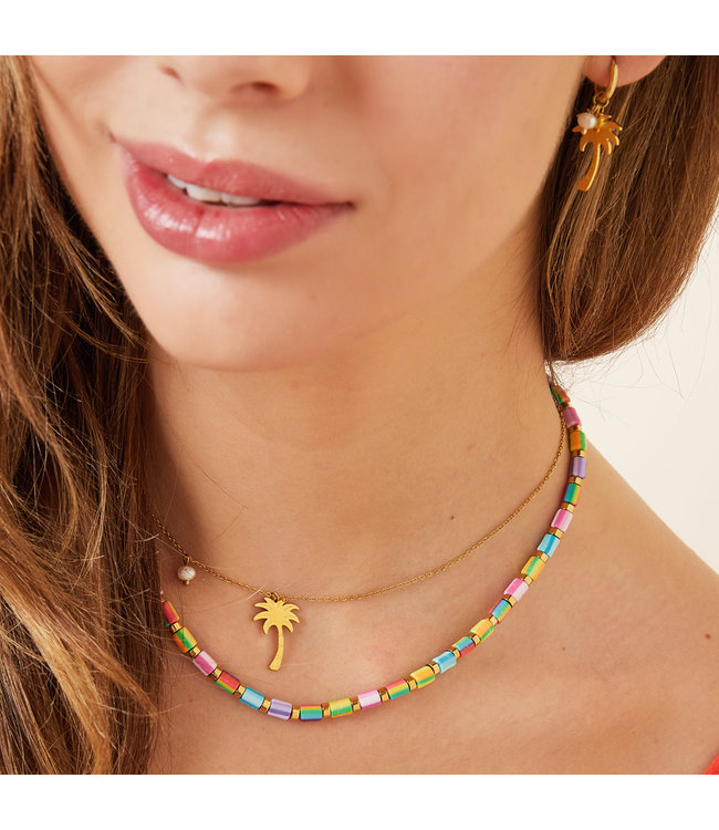 Palmtree Pearl Necklace