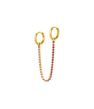 Gold Shiny Chained Earrings