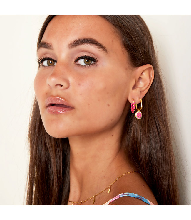 Colored Shiny Smiley Earrings