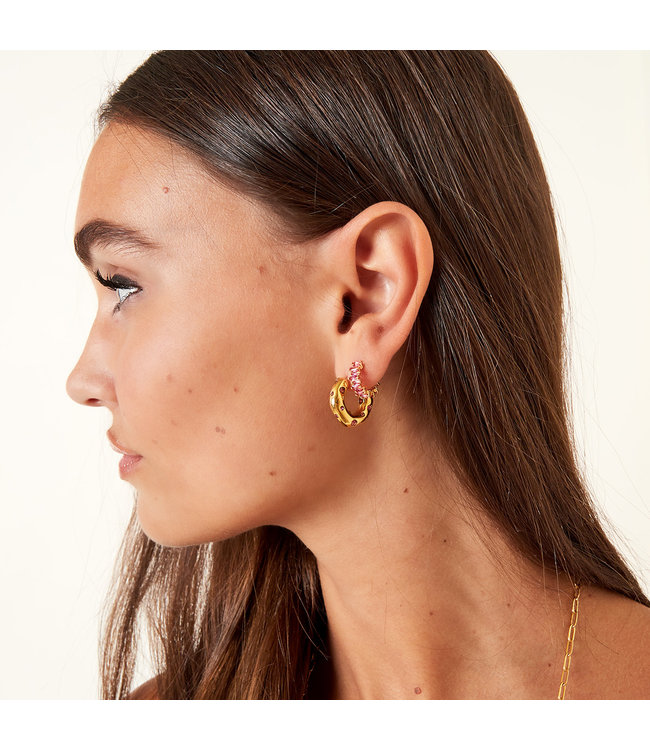 Crystal Hoops Earrings