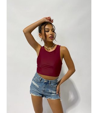 Basic Top / Burgundy Red