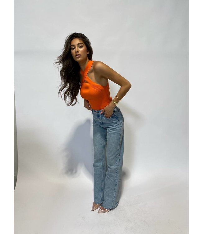 Cross Rib Top / Orange