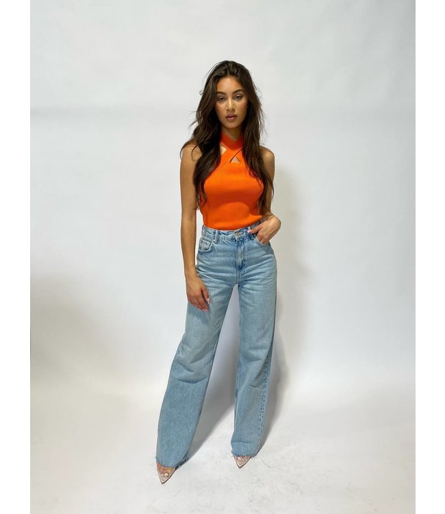 Cross Rib Top / Orange