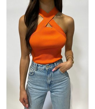 Cross Rib Top / Orange