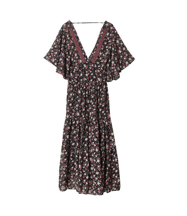 Boho Roses Dress / Black