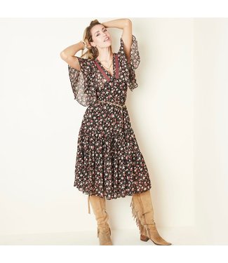 Boho Roses Dress / Black