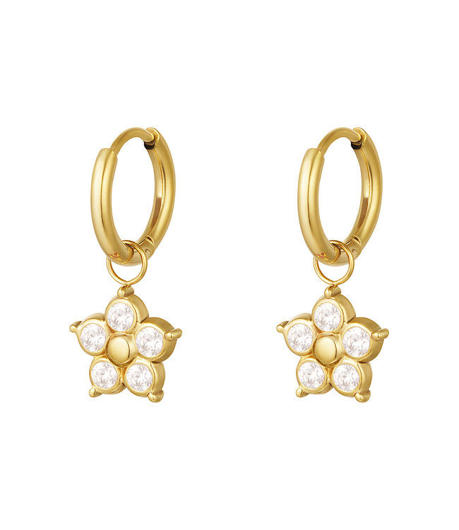 Zircon Flower Earrings