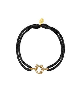 Satin Wheel Bracelet / Black