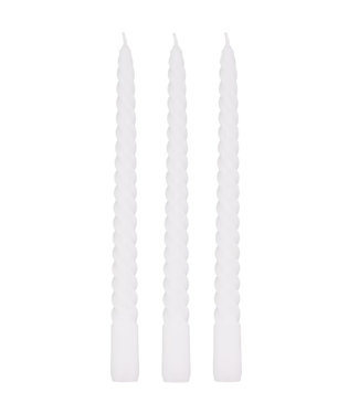 Swirl Candle Set / White