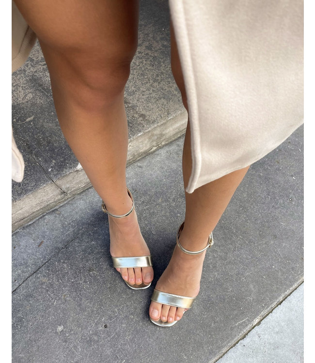 Gold Block Heels
