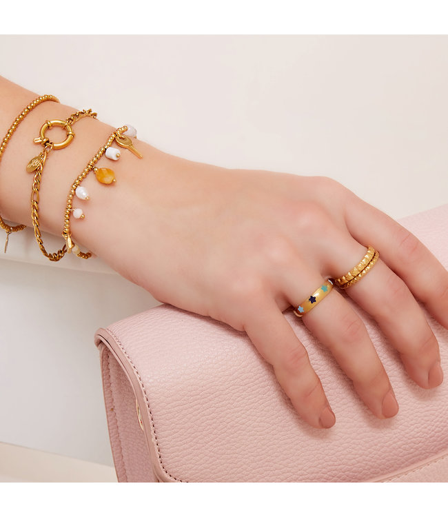 Colored Stars Ring / Blue