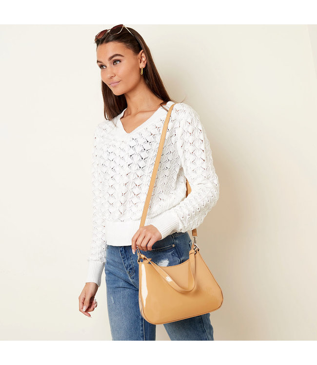 Lacquer Look Bag / Camel