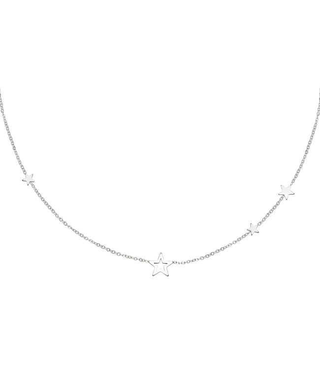 Silver Lustrous Star Necklace