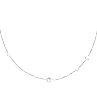 Silver Shimming Star Necklace