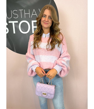 Cosy Knit Sweater / Lilac Pink